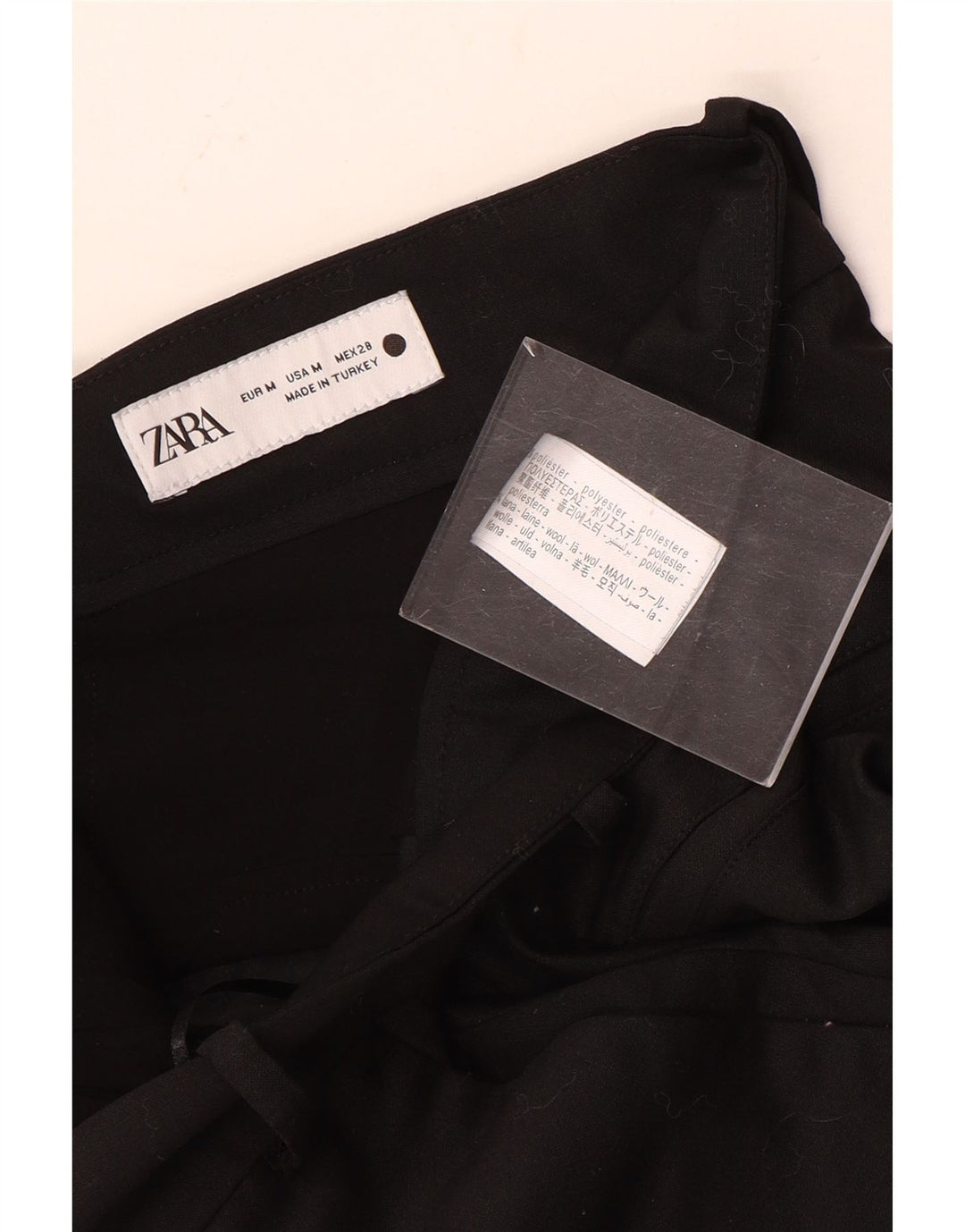 Minigonna ZARA da donna media W28 poliestere nero