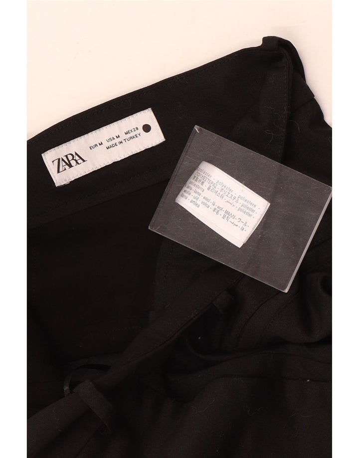 Minigonna ZARA da donna media W28 poliestere nero