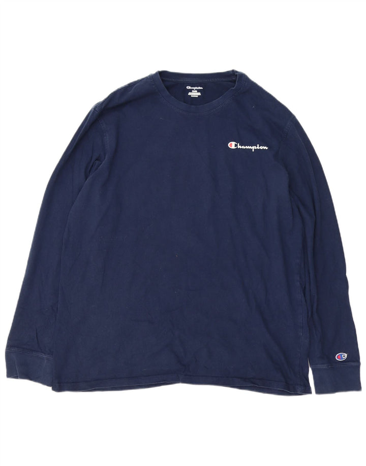 Maglia da uomo Champion a maniche lunghe XL in cotone blu navy