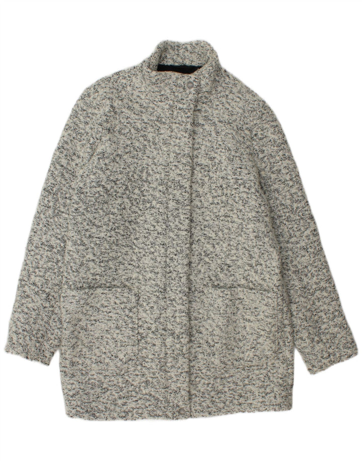 Soprabito oversize da donna Abercrombie & Fitch UK 10 piccolo in lana screziata grigia