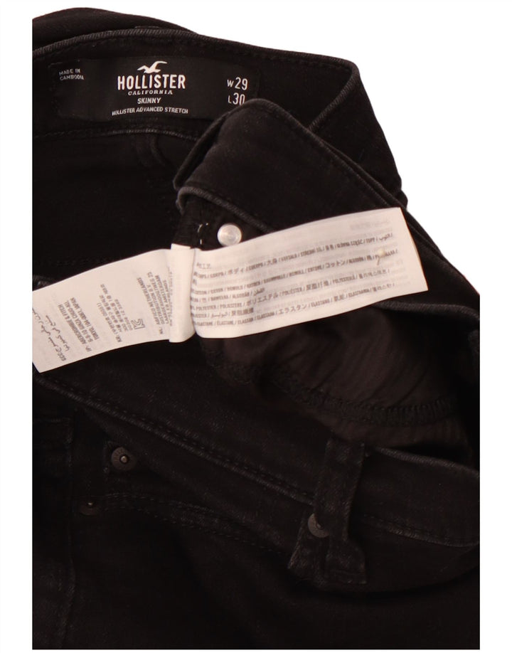 Jeans skinny da uomo HOLLISTER W29 L30 cotone nero