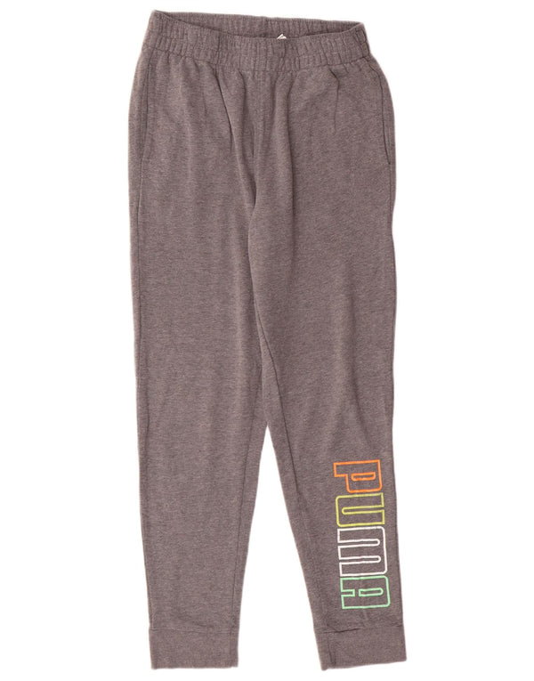Pantaloni da tuta grafica da ragazzo Puma Joggers 14-15 anni Large in cotone grigio