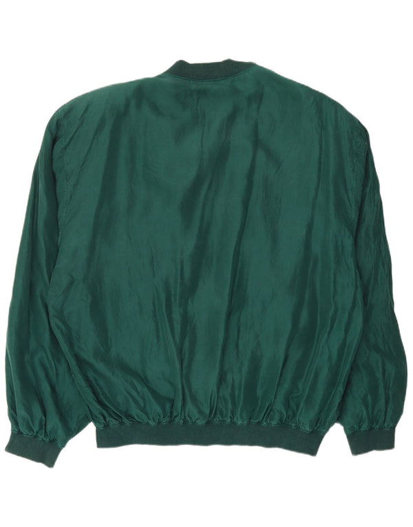 Giubbotto bomber da uomo VINTAGE UK 42 XL Seta verde