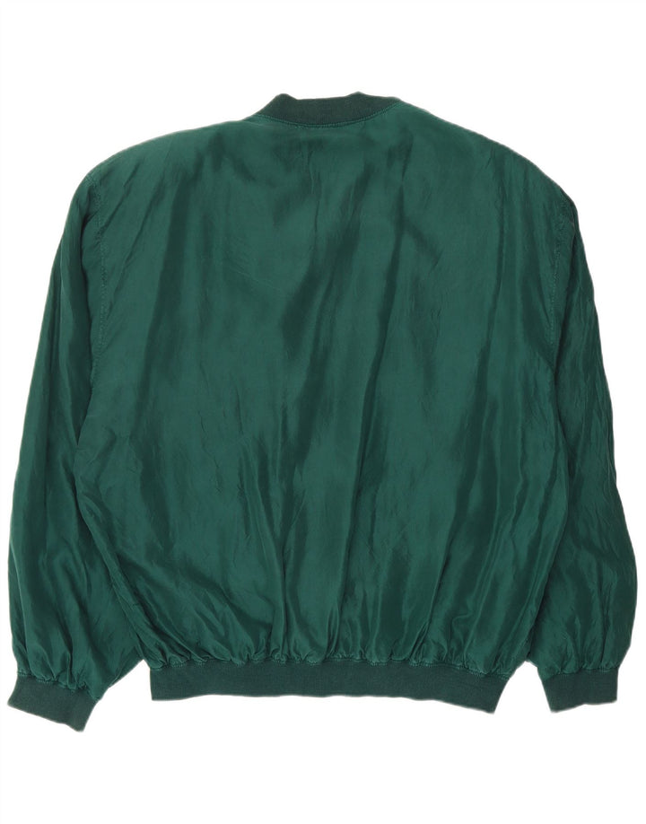 Giubbotto bomber da uomo VINTAGE UK 42 XL Seta verde