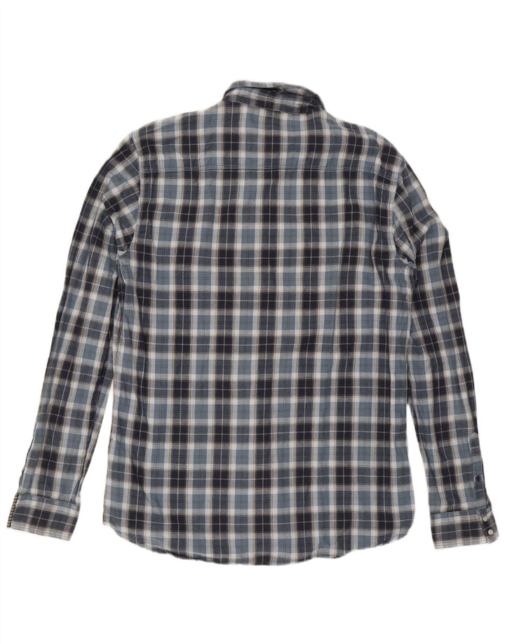 Camicia Guess da uomo in flanella UK 42 grande cotone a quadri blu