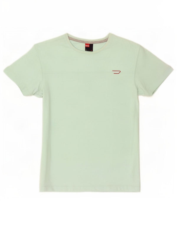 T-shirt da donna Diesel Top UK 10 piccola in cotone turchese