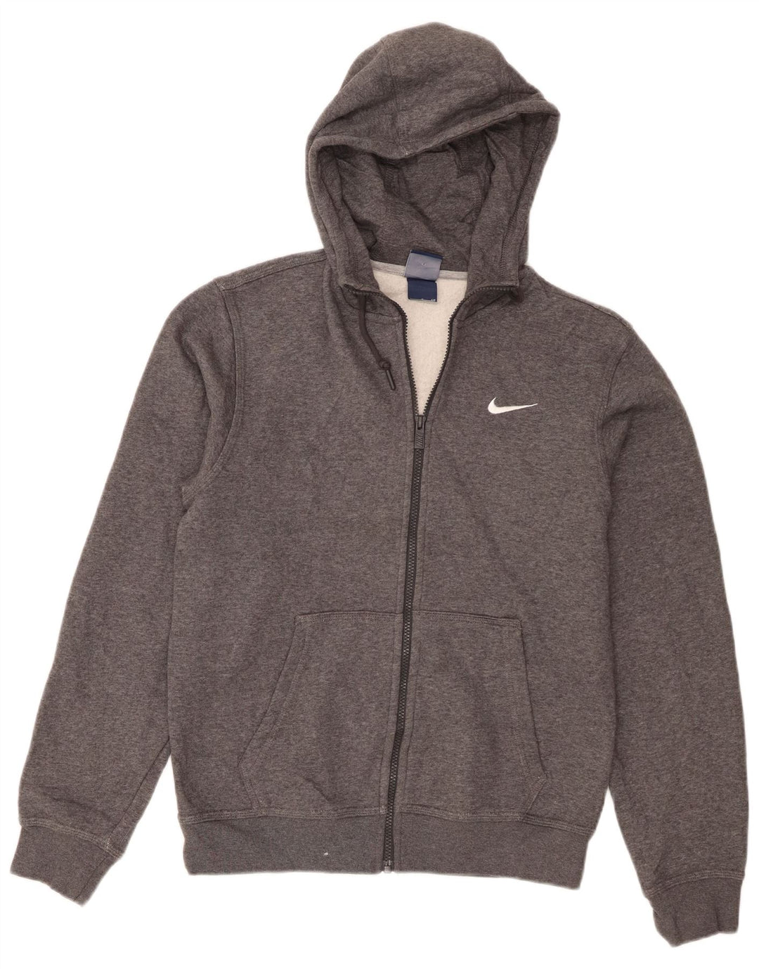 Felpa con cappuccio e zip Nike da uomo, piccola, in cotone grigio screziato