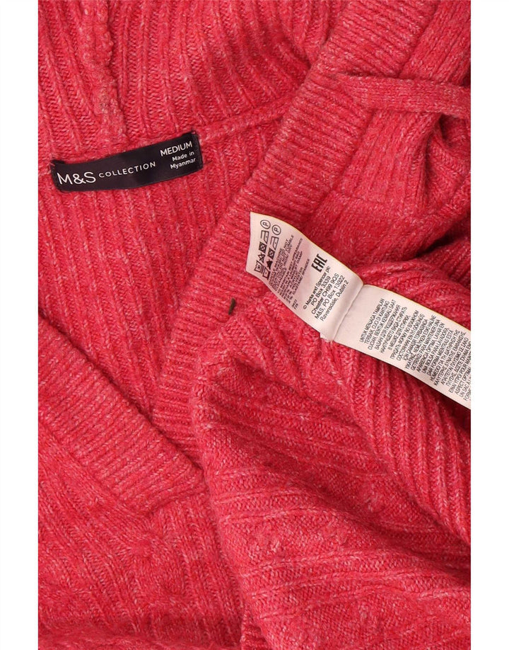 Maglione oversize con cappuccio da donna Marks & Spencer UK 14 rosso medio