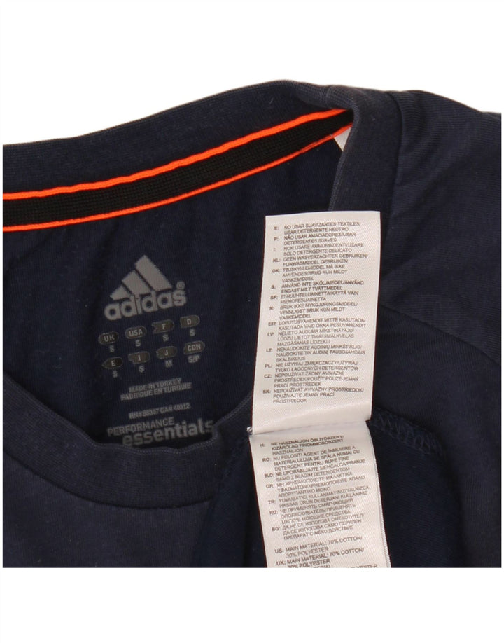 T-shirt da uomo ADIDAS Top Small in cotone blu navy