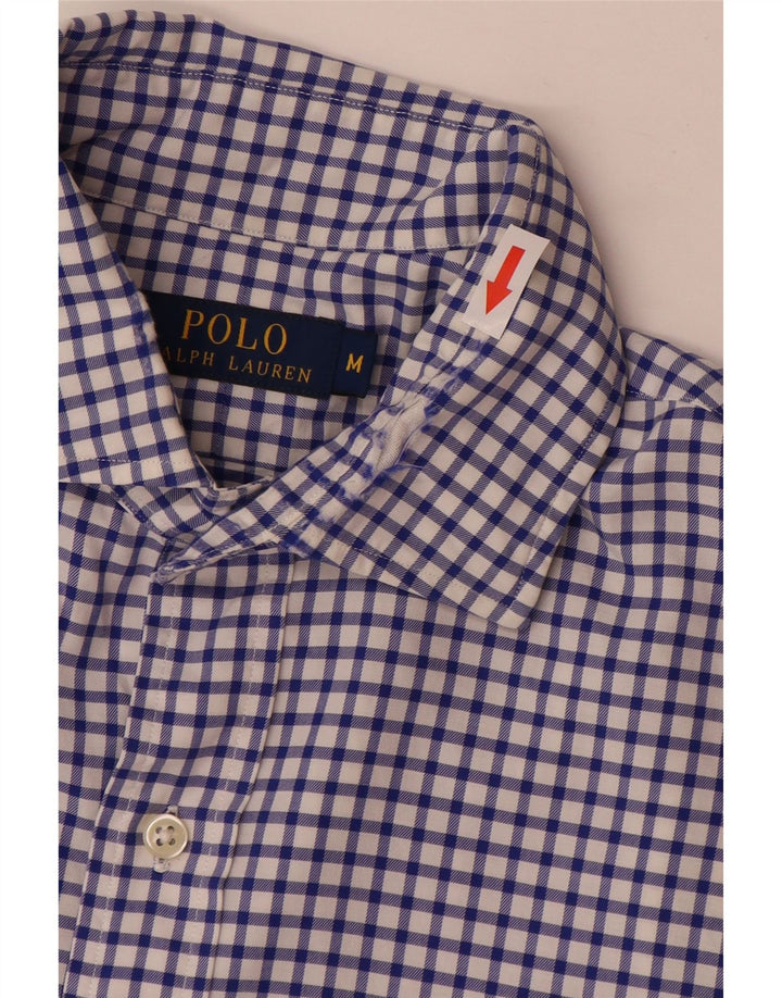 Polo Ralph Lauren Camicia da uomo in cotone a quadretti blu medio