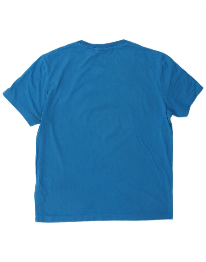 T-shirt grafica da uomo Champion Top in cotone blu medio