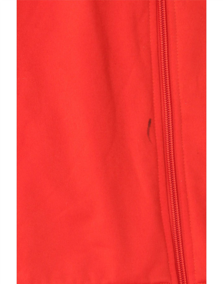 Giacca da tuta da uomo Adidas UK 42/44 Large Rosso Colourblock Poliestere