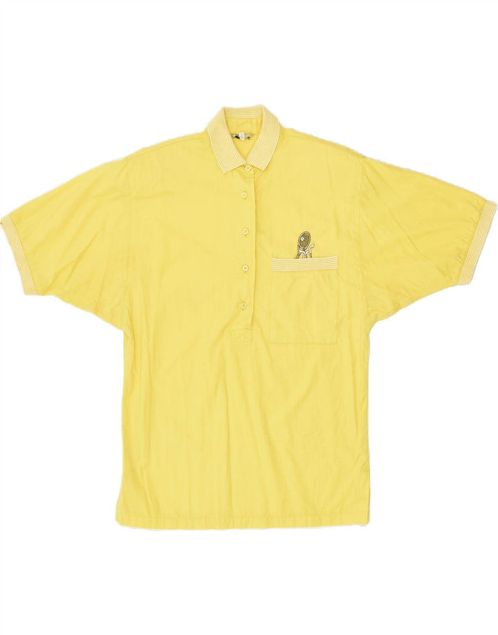 LES COPAINS Womens Polo Shirt UK 18 XL Yellow Cotton | Vintage Les Copains | Thrift | Second-Hand Les Copains | Used Clothing | Messina Hembry 