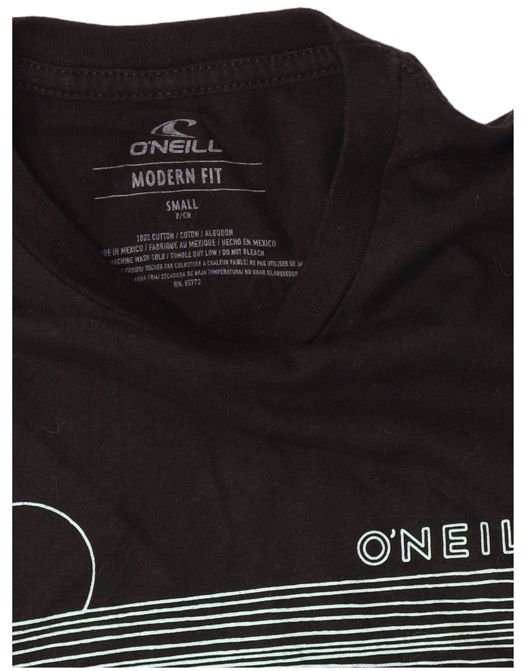 T-shirt grafica da uomo O'Neill Modern Fit, piccola, in cotone nero