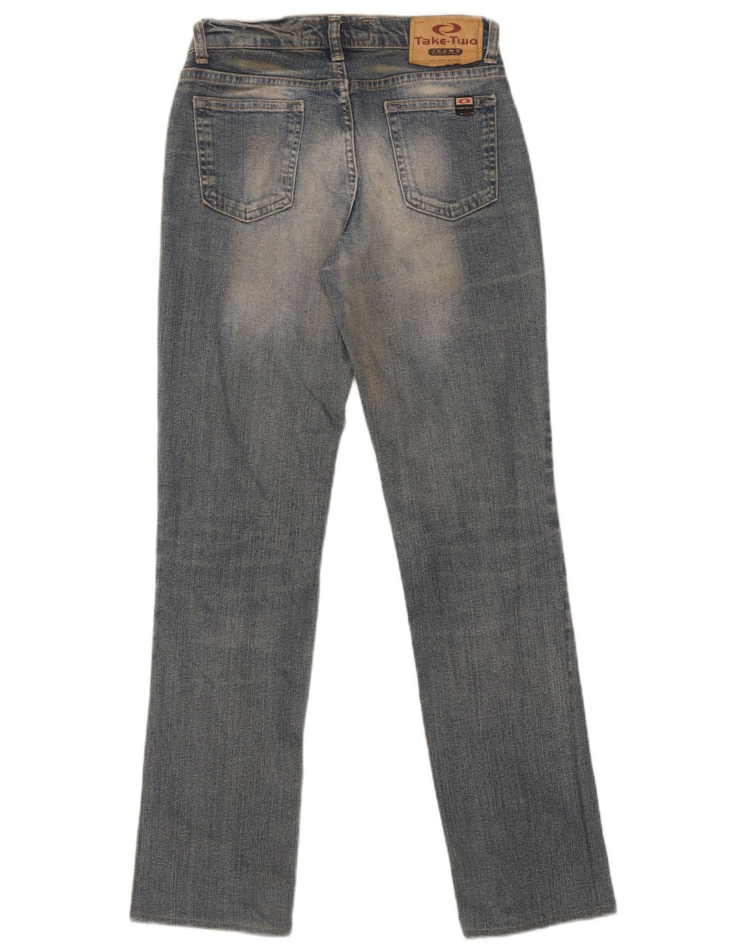Prendi due jeans dritti da donna taglia 27 W27 L30 cotone blu