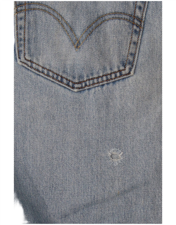 LEVI'S Jeans dritti da uomo 505 vestibilità regolare W34 L32 cotone blu