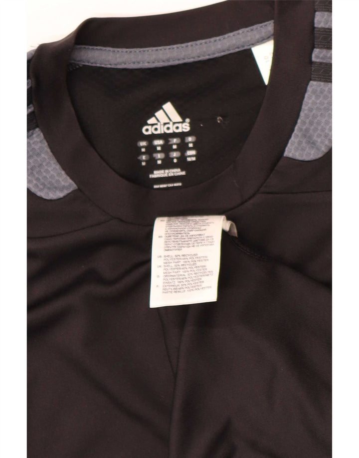 Adidas T-shirt da uomo Top Medium Black Colourblock poliestere sportivo