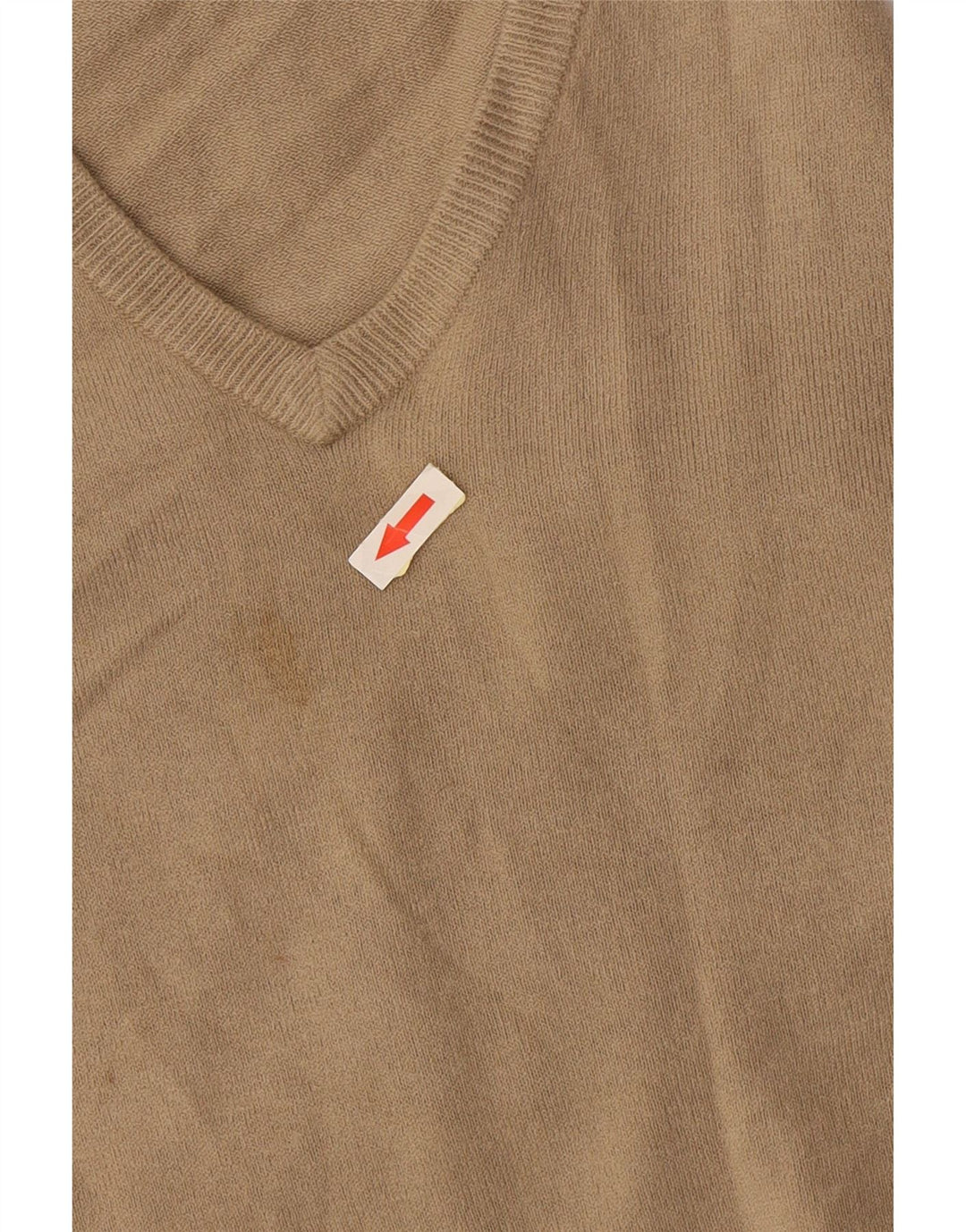 Maglione da uomo con scollo a V Marks & Spencer piccolo acrilico beige