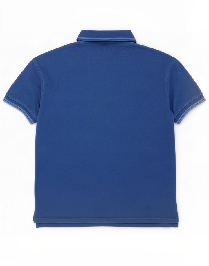 Polo da uomo Lee in cotone blu medio