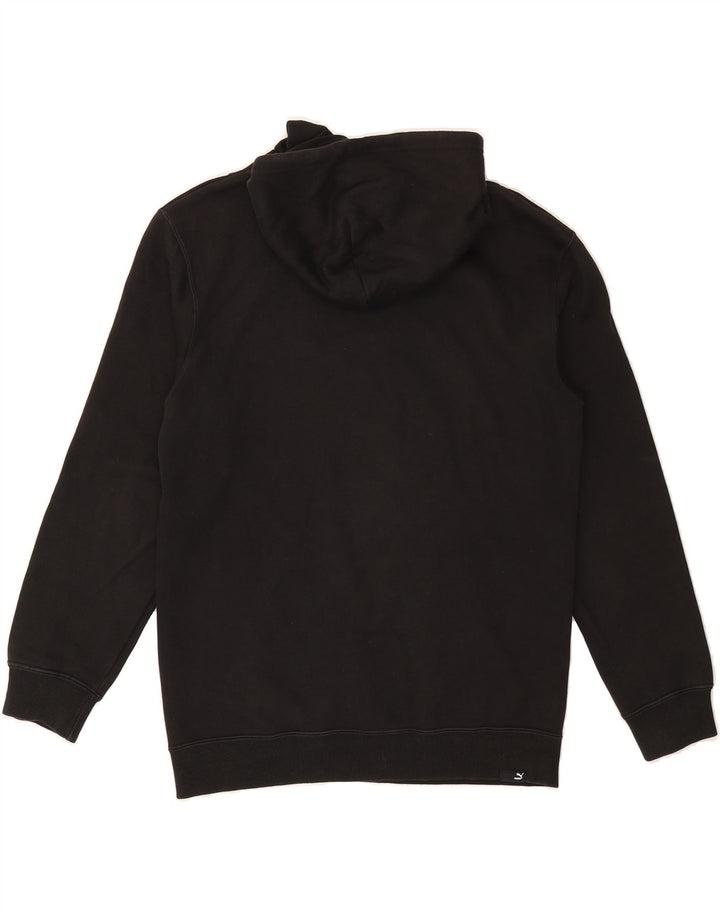 PUMA Mens Graphic Hoodie Jumper Small Black Cotton Vintage Puma and Second-Hand Puma from Messina Hembry 
