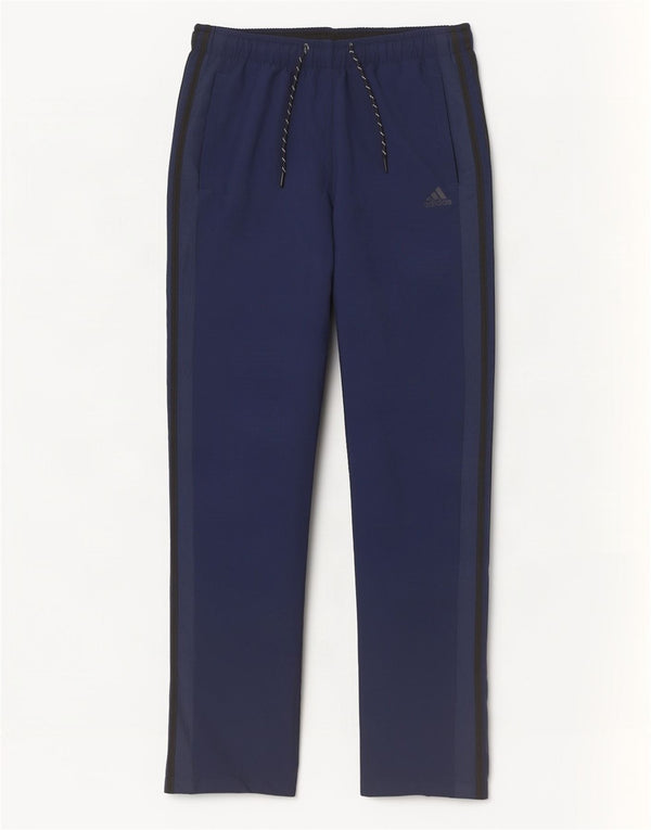 Pantaloni da tuta Adidas Climalite da uomo di grandi dimensioni in poliestere blu navy
