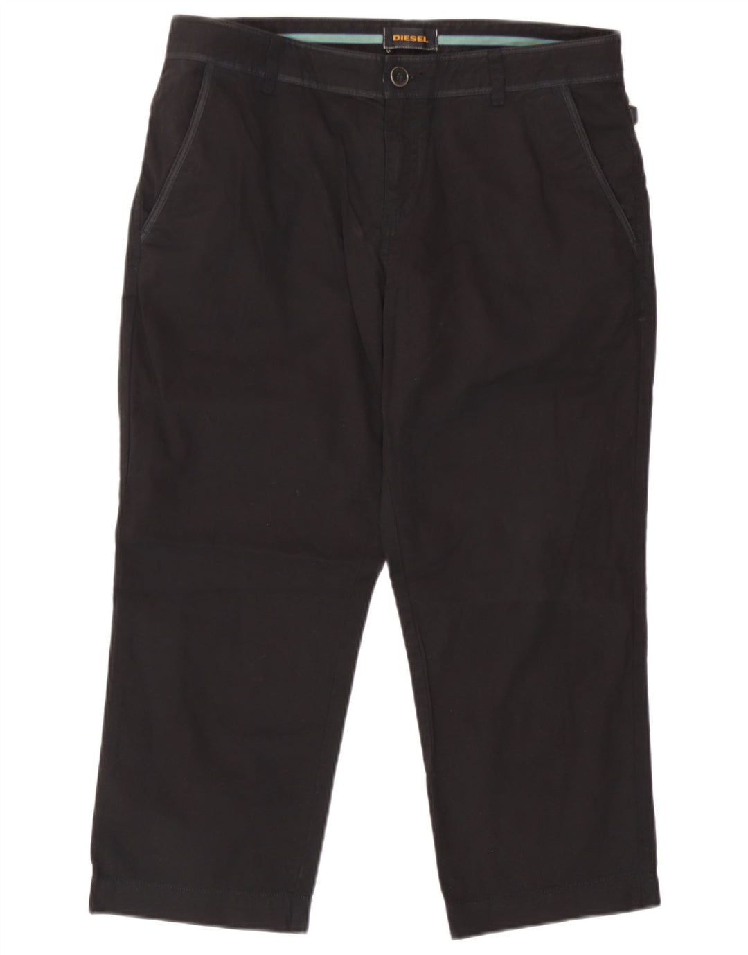 Pantaloni Capri da donna Diesel W34 L22 cotone nero