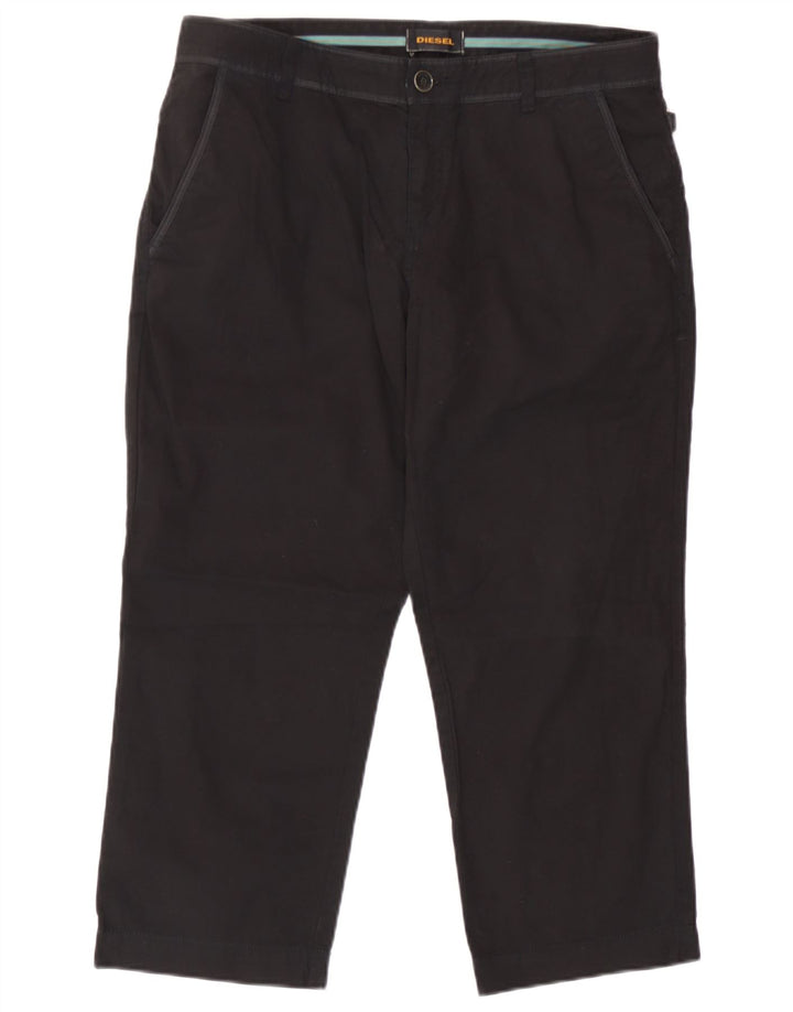 Pantaloni Capri da donna Diesel W34 L22 cotone nero