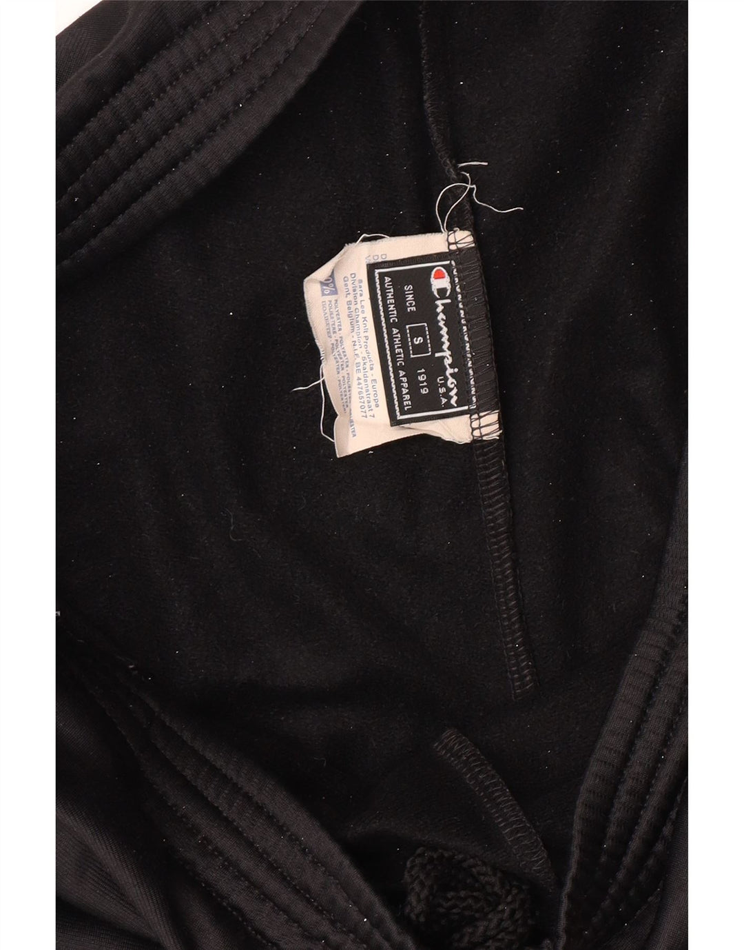 Pantaloni da tuta grafici da uomo CHAMPION piccoli in poliestere nero