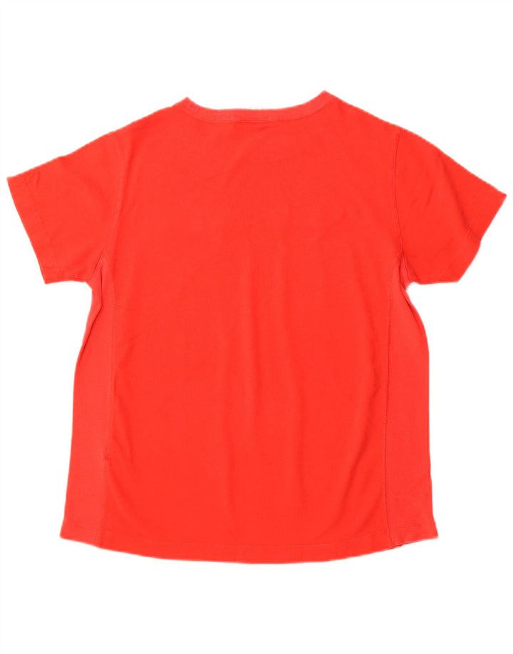 T-shirt grafica da donna CHAMPION Top UK 12 cotone rosso medio