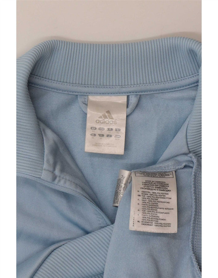 Giacca da tuta da donna Adidas UK 14 poliestere blu medio