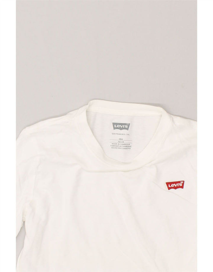 LEVI'S Boys Top Long Sleeve 11-12 Years White Cotton | Vintage Levi's | Thrift | Second-Hand Levi's | Used Clothing | Messina Hembry 