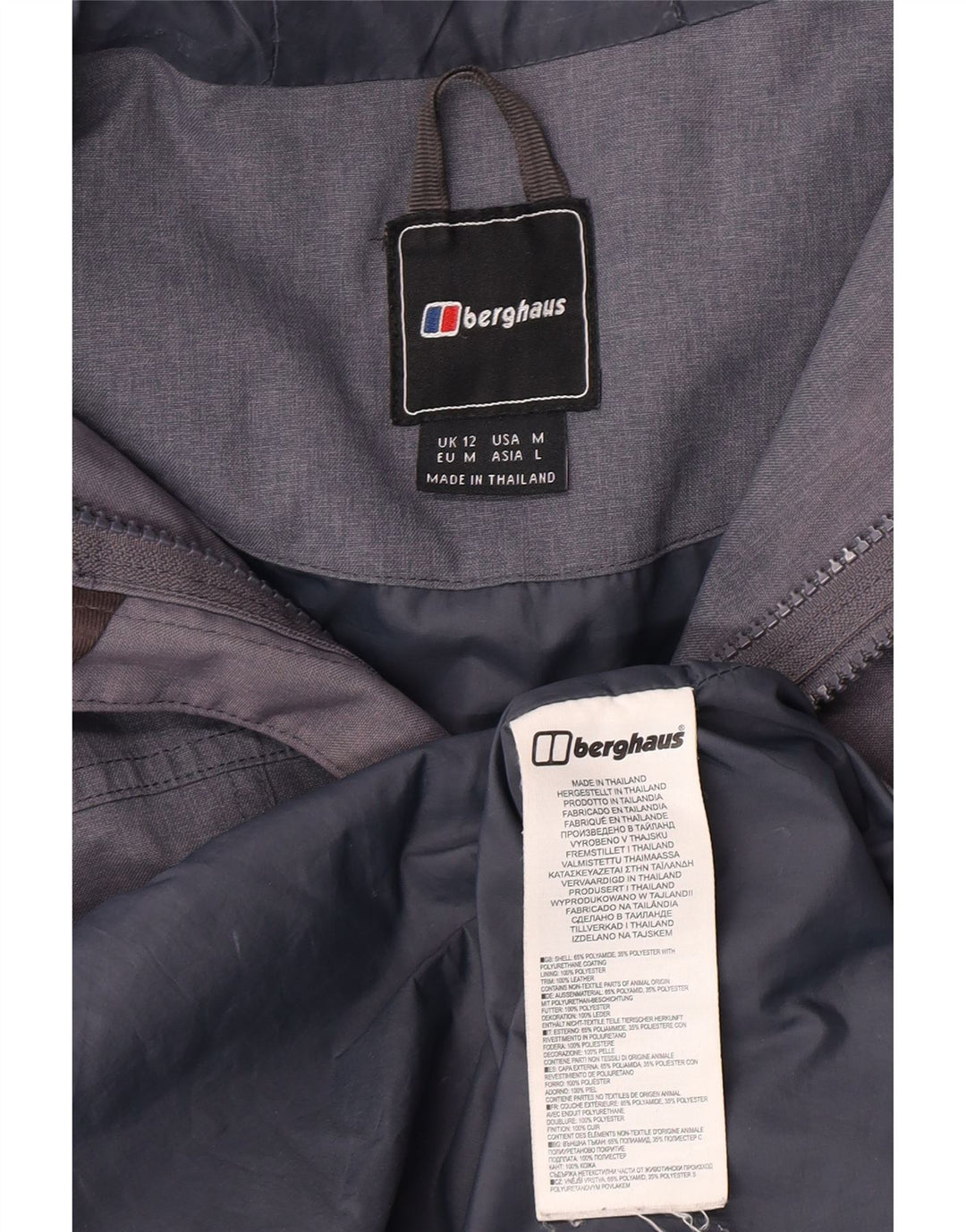 Impermeabile con cappuccio da donna Berghaus UK 12 blu medio in poliammide