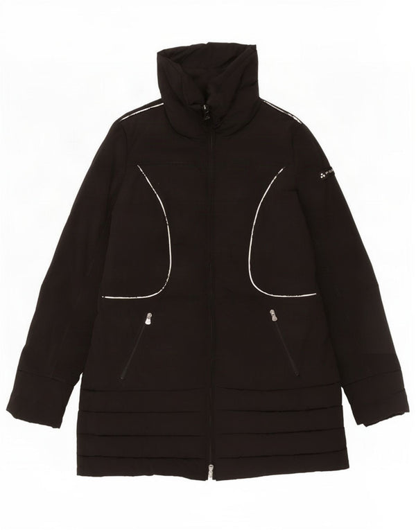 PEUTEREY Womens Padded Coat IT 46 Large Black Nylon