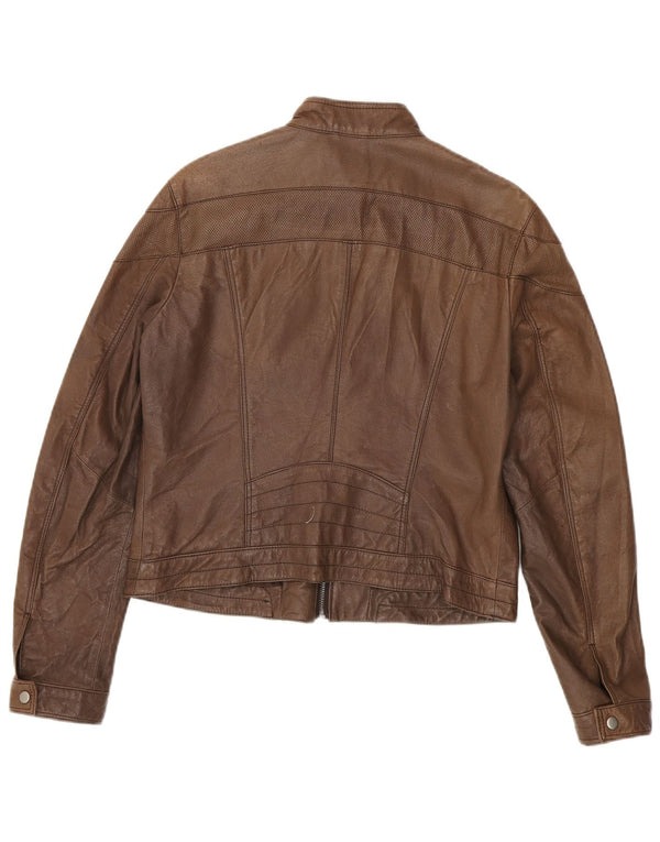 Giubbotto Biker in Pelle Bambina OVS 13-14 Anni Pelle Marrone