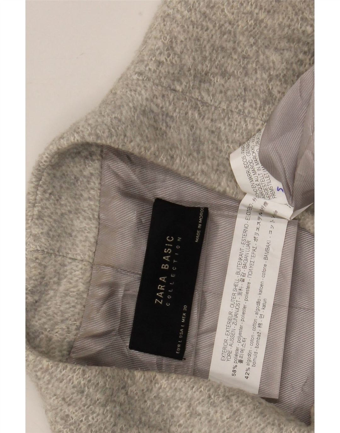 Cappotto Zara da donna UK 14 grande poliestere grigio