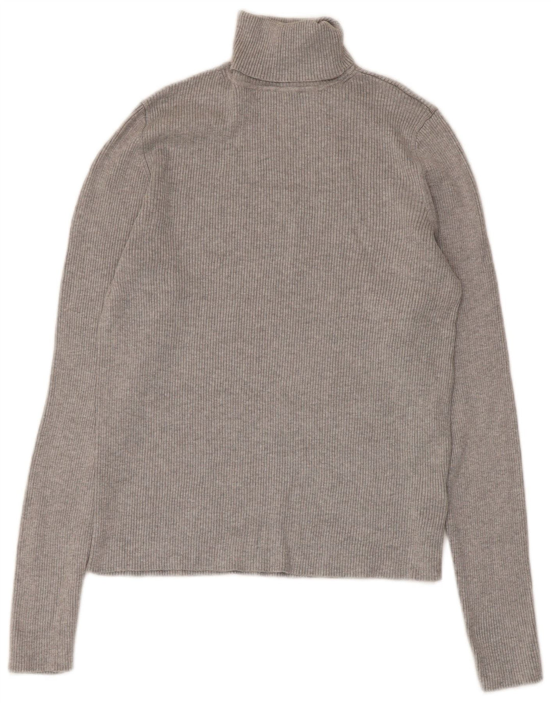 Maglione maglione a collo alto da donna Marks & Spencer UK 14 Viscosa grigio medio