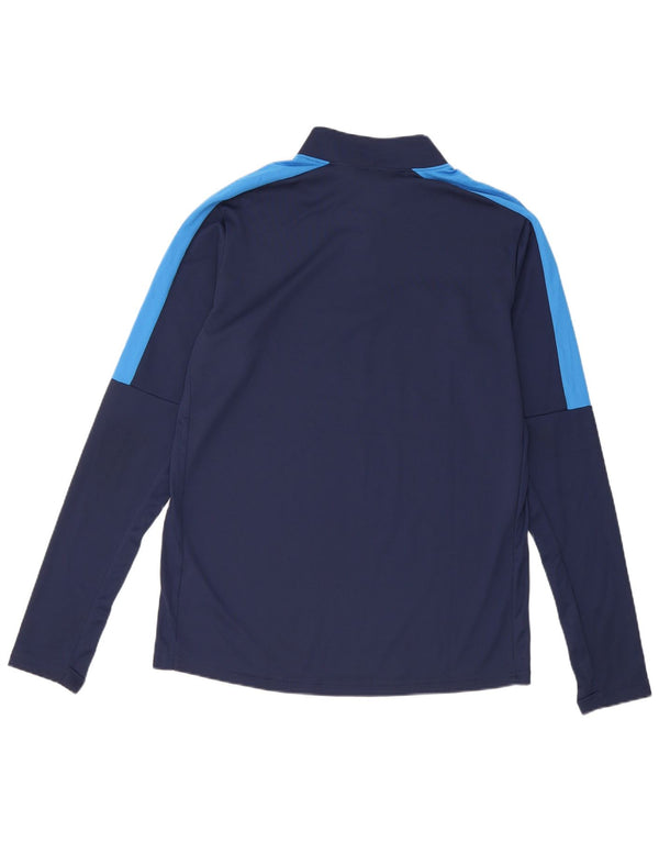 Top della tuta pullover Nike Dri Fit da uomo, color block medio blu navy