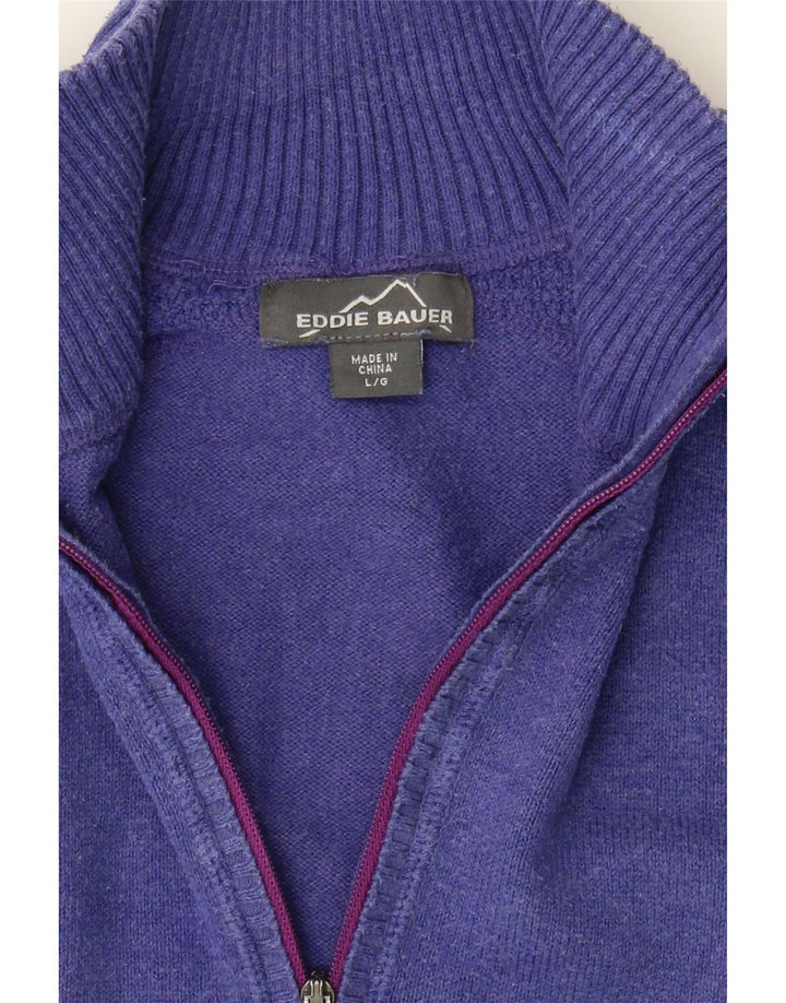 Womens Zip Neck Jumper Sweater UK 14 Large Vintage Eddie Bauer and Second-Hand Eddie Bauer from Messina Hembry 