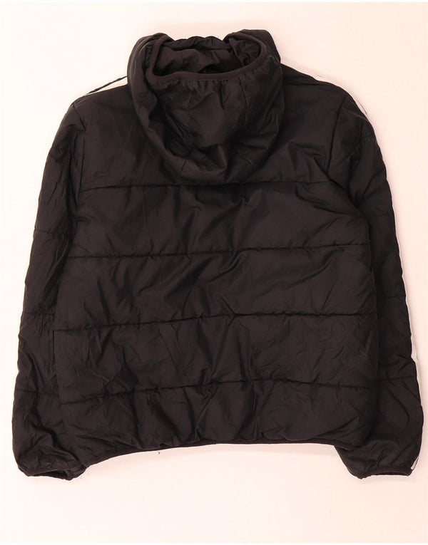 Giacca imbottita con cappuccio Adidas bambina 9-10 anni in poliestere nero