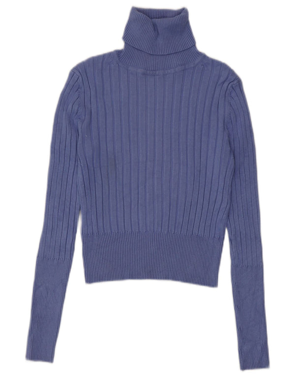 Maglione corto da donna Zara con collo alto, UK 12, viola medio