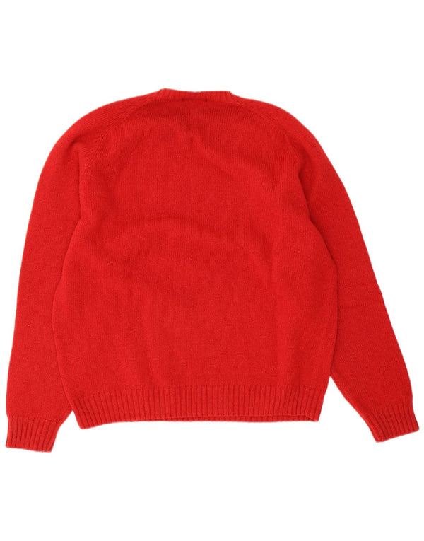 Maglione Kappa da uomo con scollo a V, grande, in lana rossa