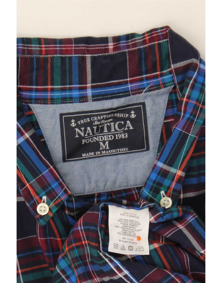 Camicia da uomo Nautica in cotone a quadri blu navy medio