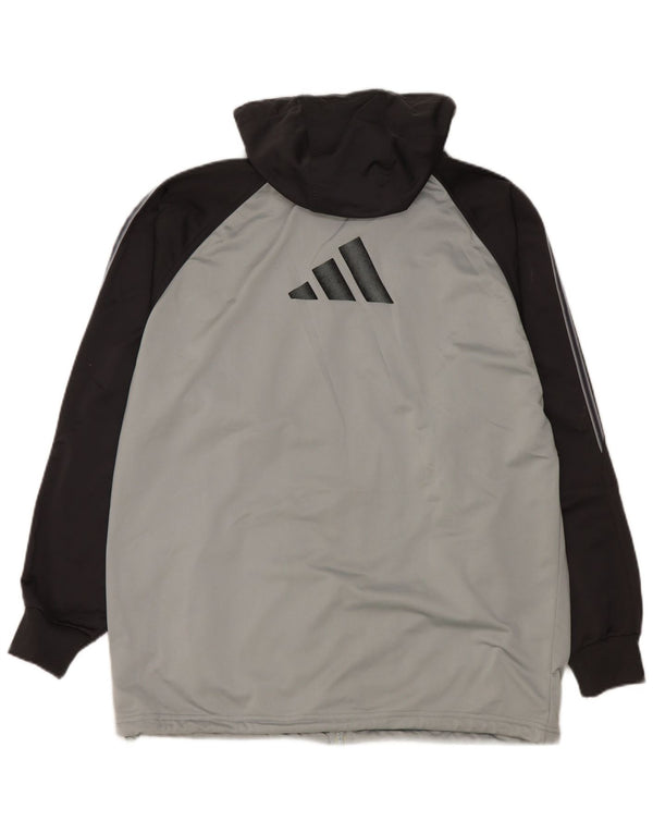 Giacca da ginnastica grafica da uomo Adidas UK 36/38 Small Grey Colourblock
