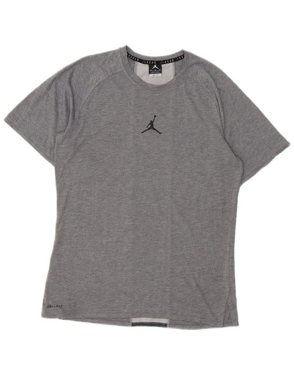 T-shirt grafica da uomo Jordan Top grigio medio color block