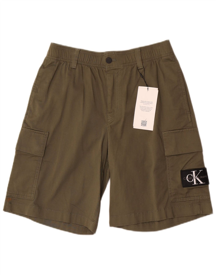 Pantaloncini cargo da uomo Calvin Klein XS W29 cotone kaki