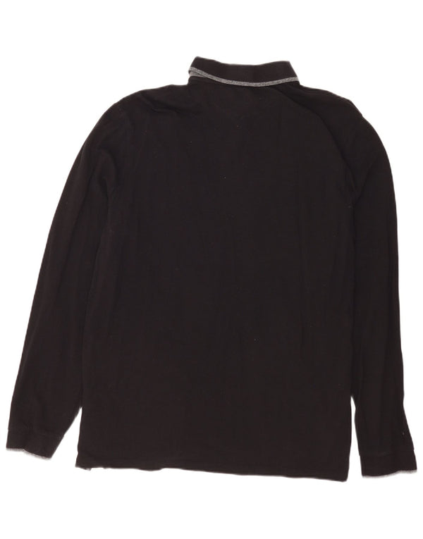 Polo da uomo a maniche lunghe Champion 2XL cotone nero