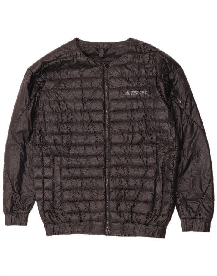 Giacca imbottita da uomo Adidas UK 38 nylon nero medio