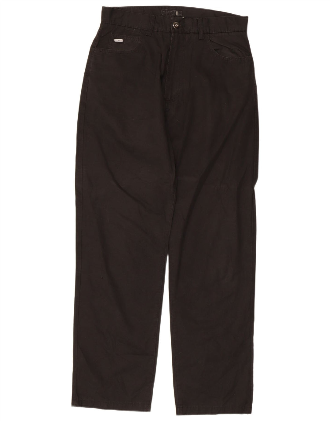 TED BAKER Mens Straight Casual Trousers W32 L30  Black Cotton