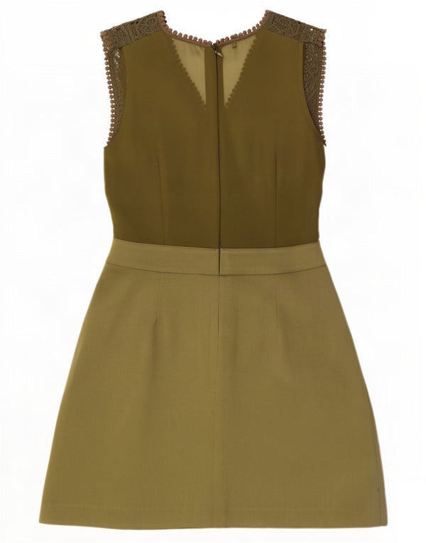 Guess Abito da donna senza maniche a trapezio UK 10 Small Verde Poliestere