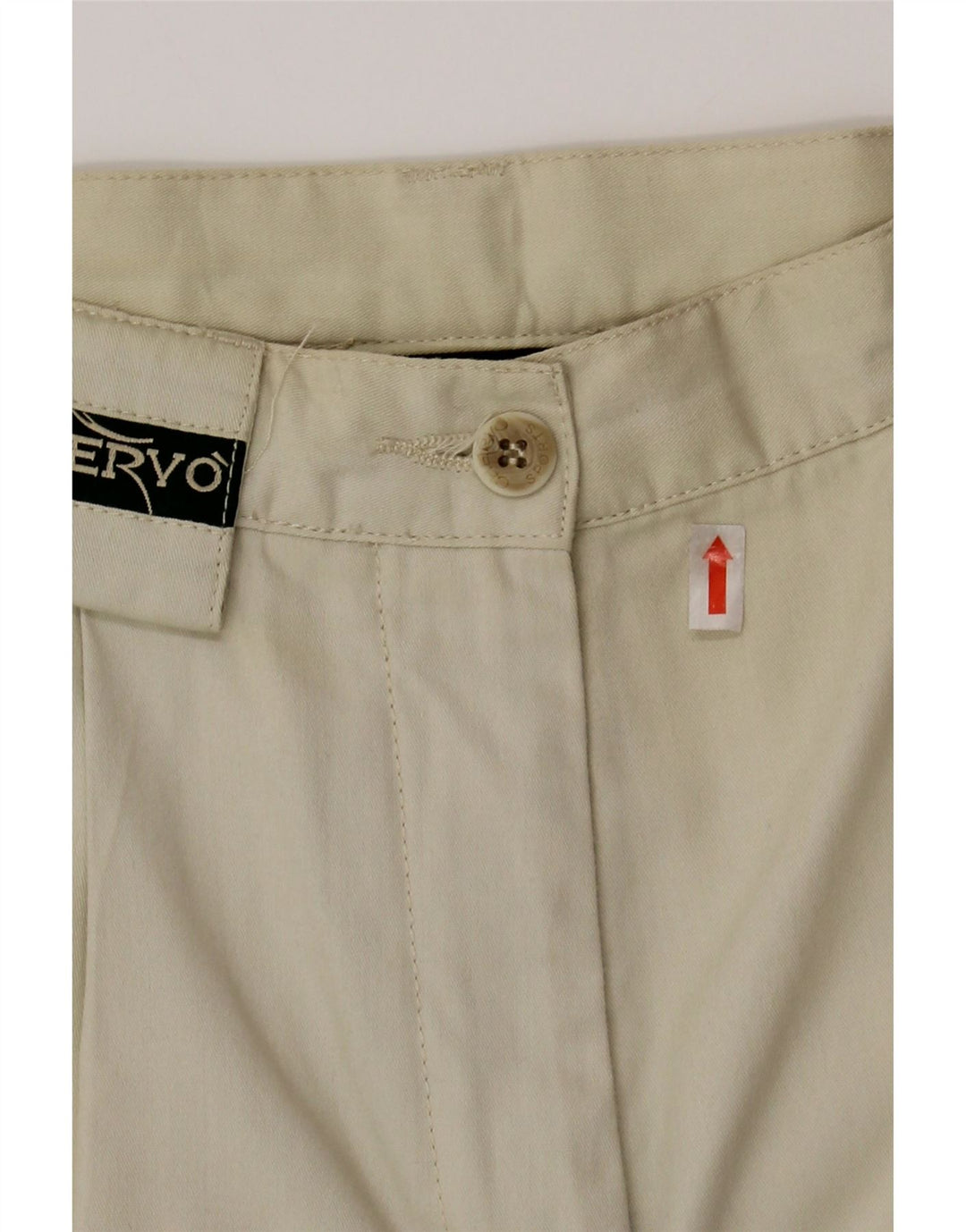 CHERVO Womens Pegged Chino Shorts EU 38 Medium W28  Beige Cotton Vintage Chervo and Second-Hand Chervo from Messina Hembry 